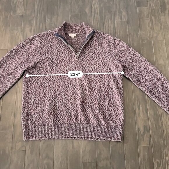 Red & Blue XL Merona Quarterzip Sweater  100% Cotton - Picture 3 of 9